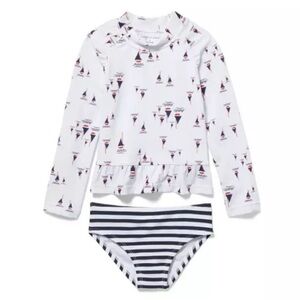 JANIE AND JACK SAILBOAT PRINT RASH GUARD SET NWT​